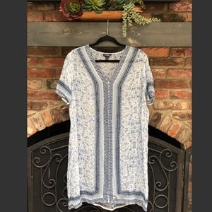 Lucky Brand white and blue dress/cover-up